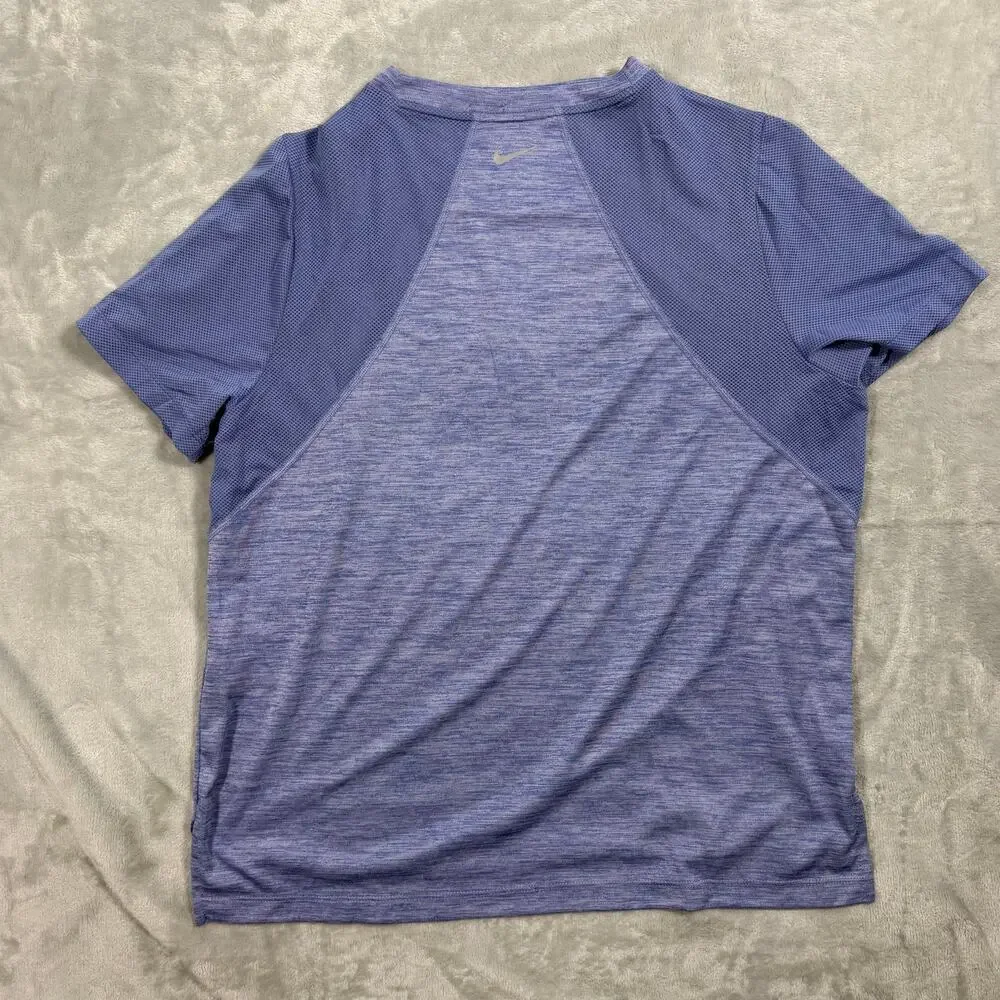 Nike Dri-FIT Running Mens Large Purple Heather Short Sleeve Athletic Shirt
